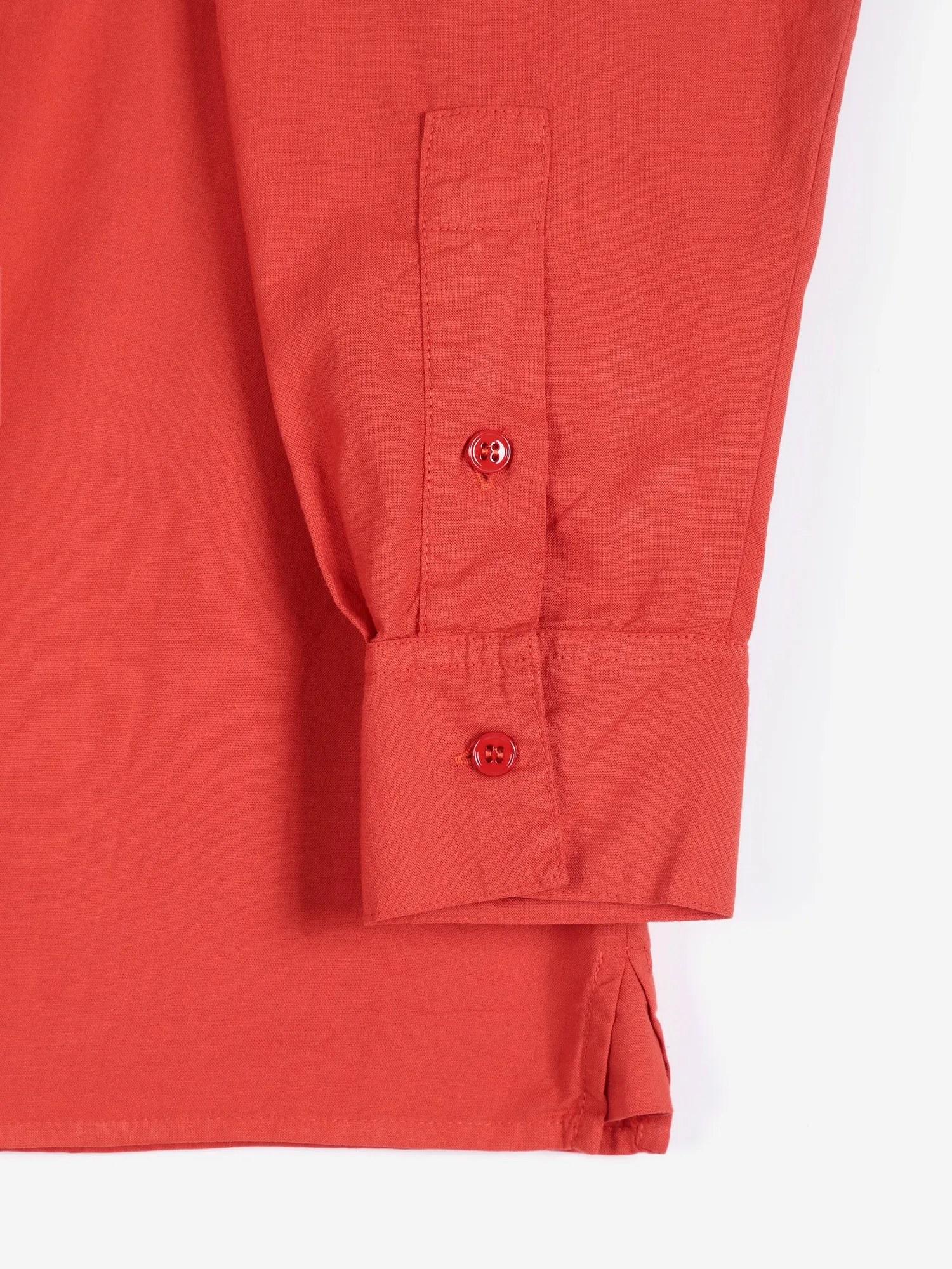 Bobo Choses Vibrant Flower Embroidery Poplin skjorte rød løs