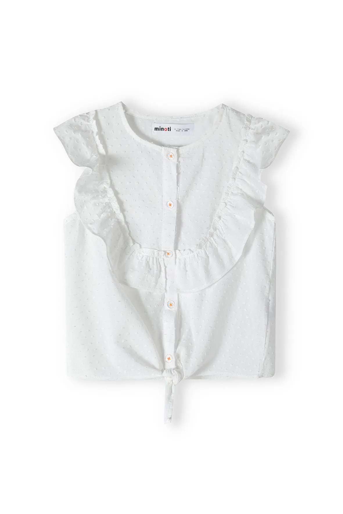 Minoti 38197 top hvid broderi til pige