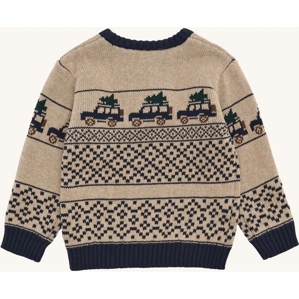 Hust & Claire HCPelle Jeep pullover Biscuit økologisk