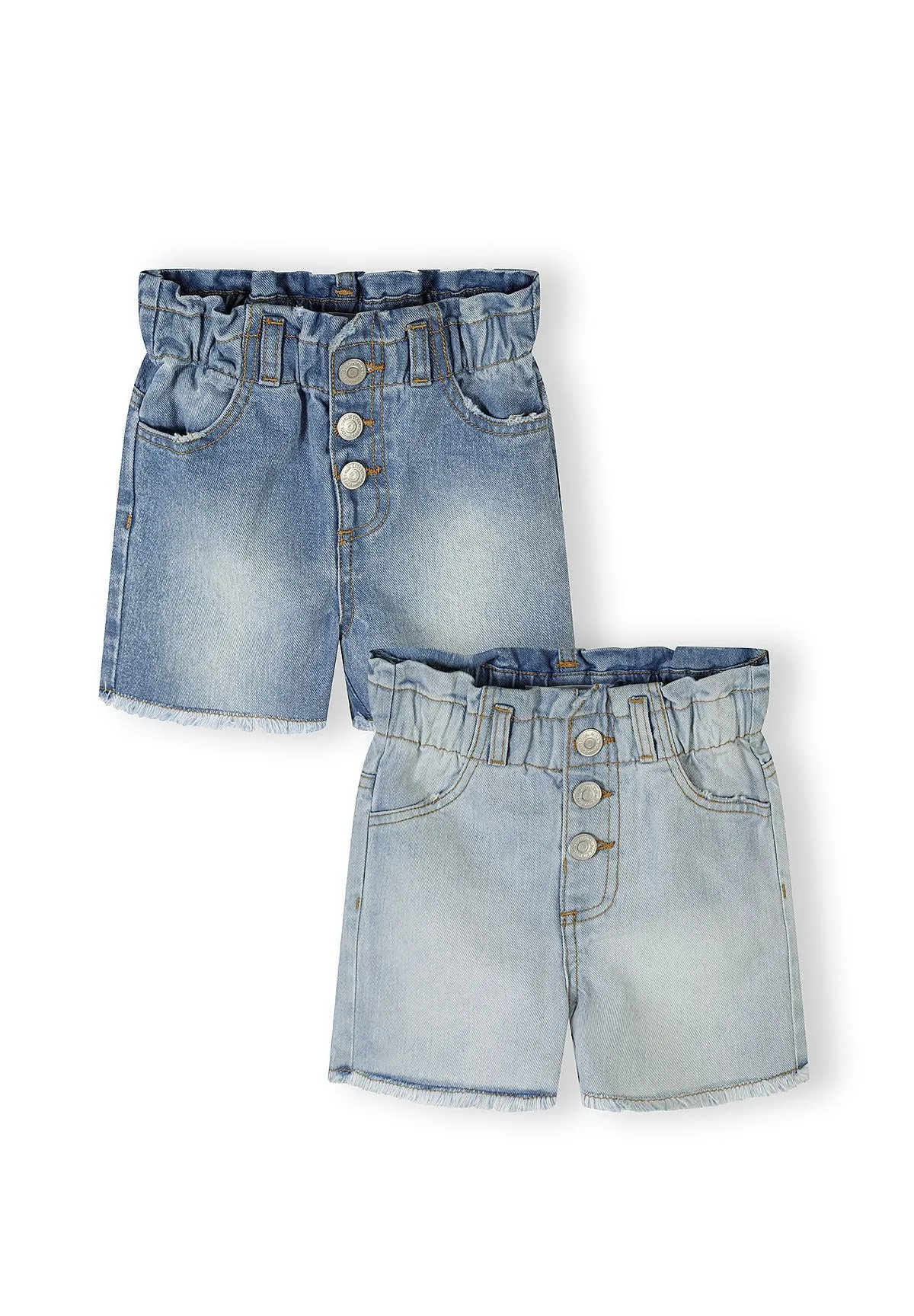 Minoti denim shorts paperbag 2-pak blå 104-172