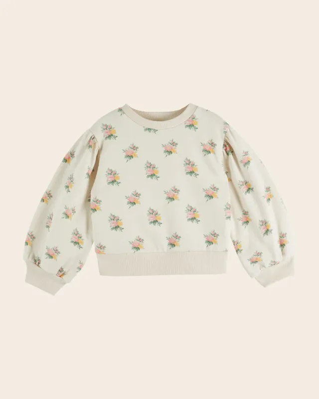 Emile et Ida Fleurs sweatshirt blomstret ecru