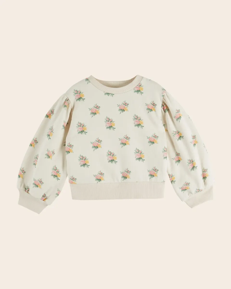 Emile et Ida Fleurs sweatshirt blomstret ecru