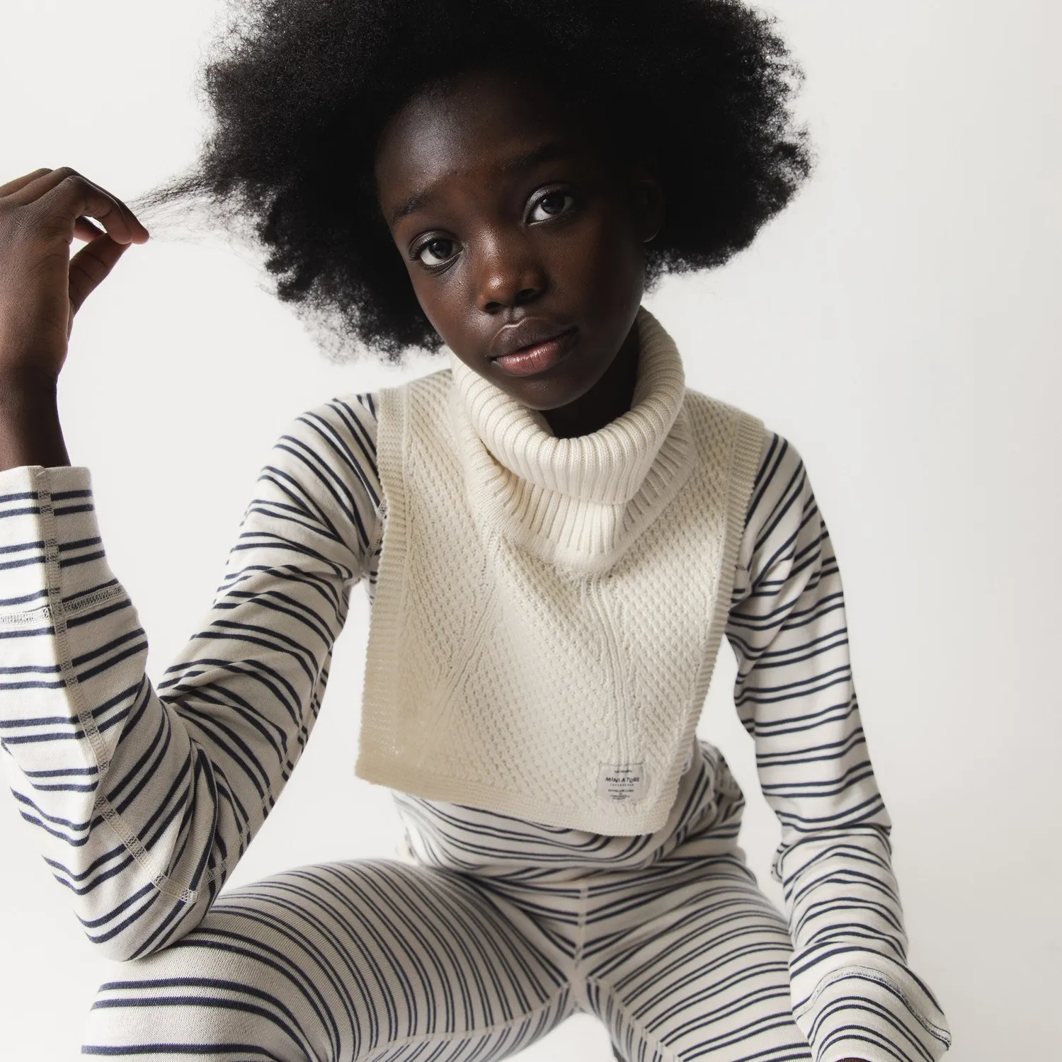 MINI A TURE Mattayler halsedisse Outer space merino uld S