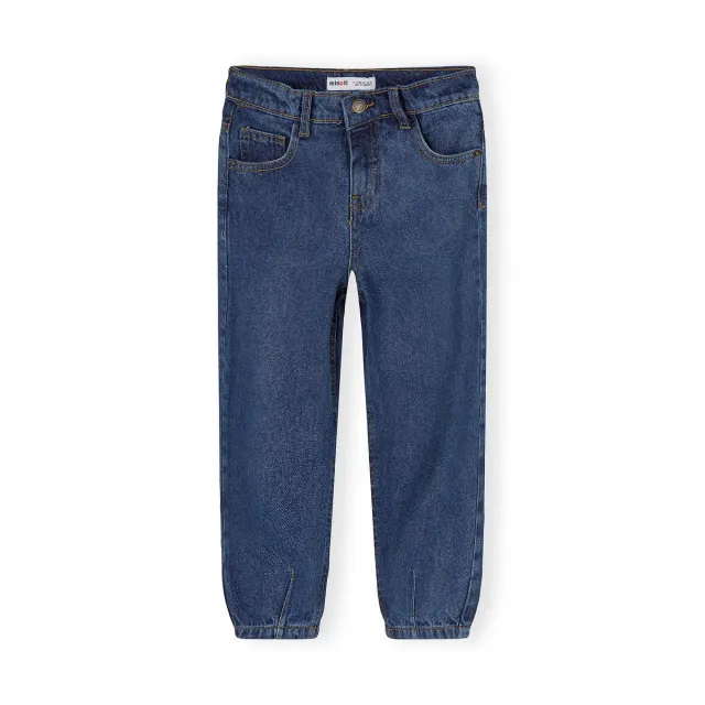 Minoti barrel jeans pige blå smal ankel