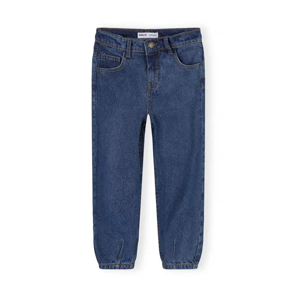 Minoti barrel jeans pige blå smal ankel
