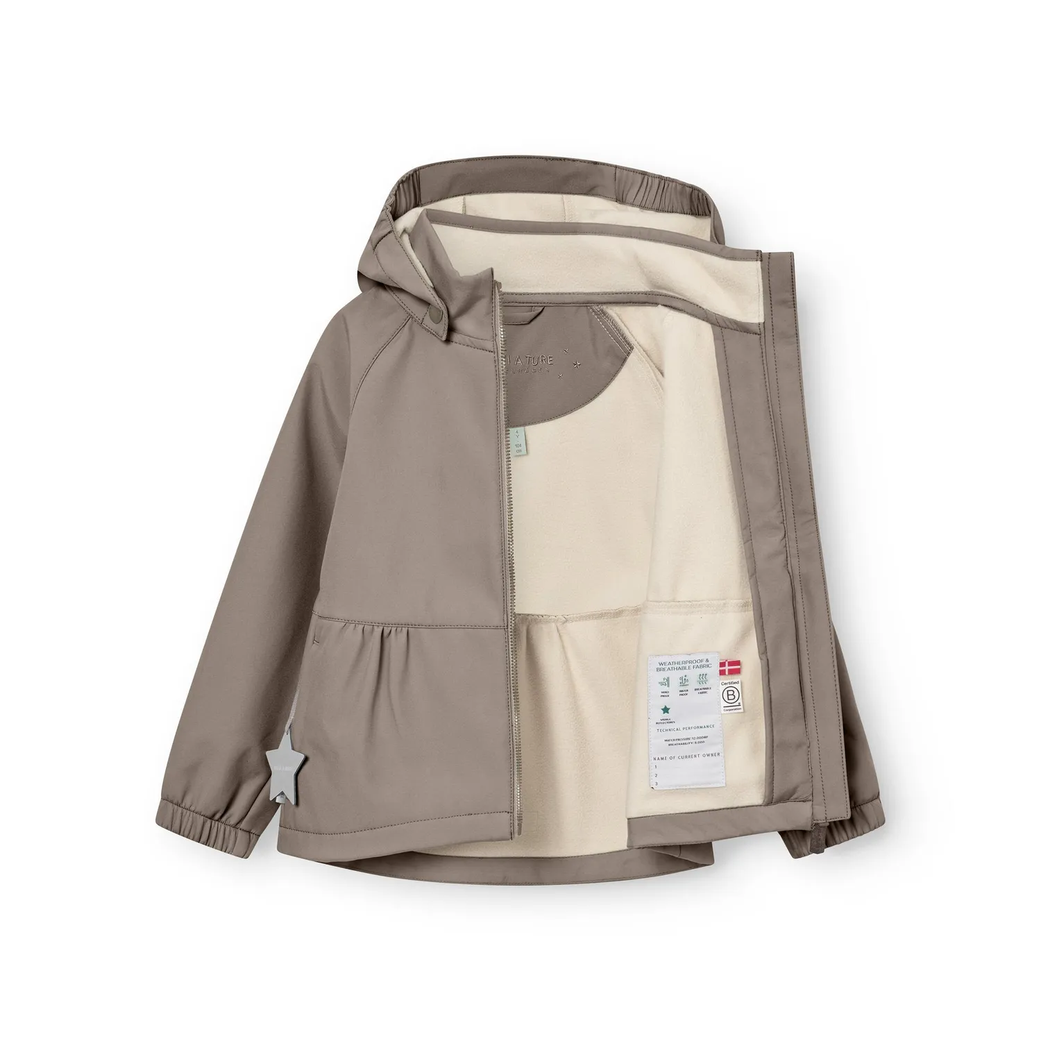 MINI A TURE MATBRIDDI softshell jakke brun 4 år