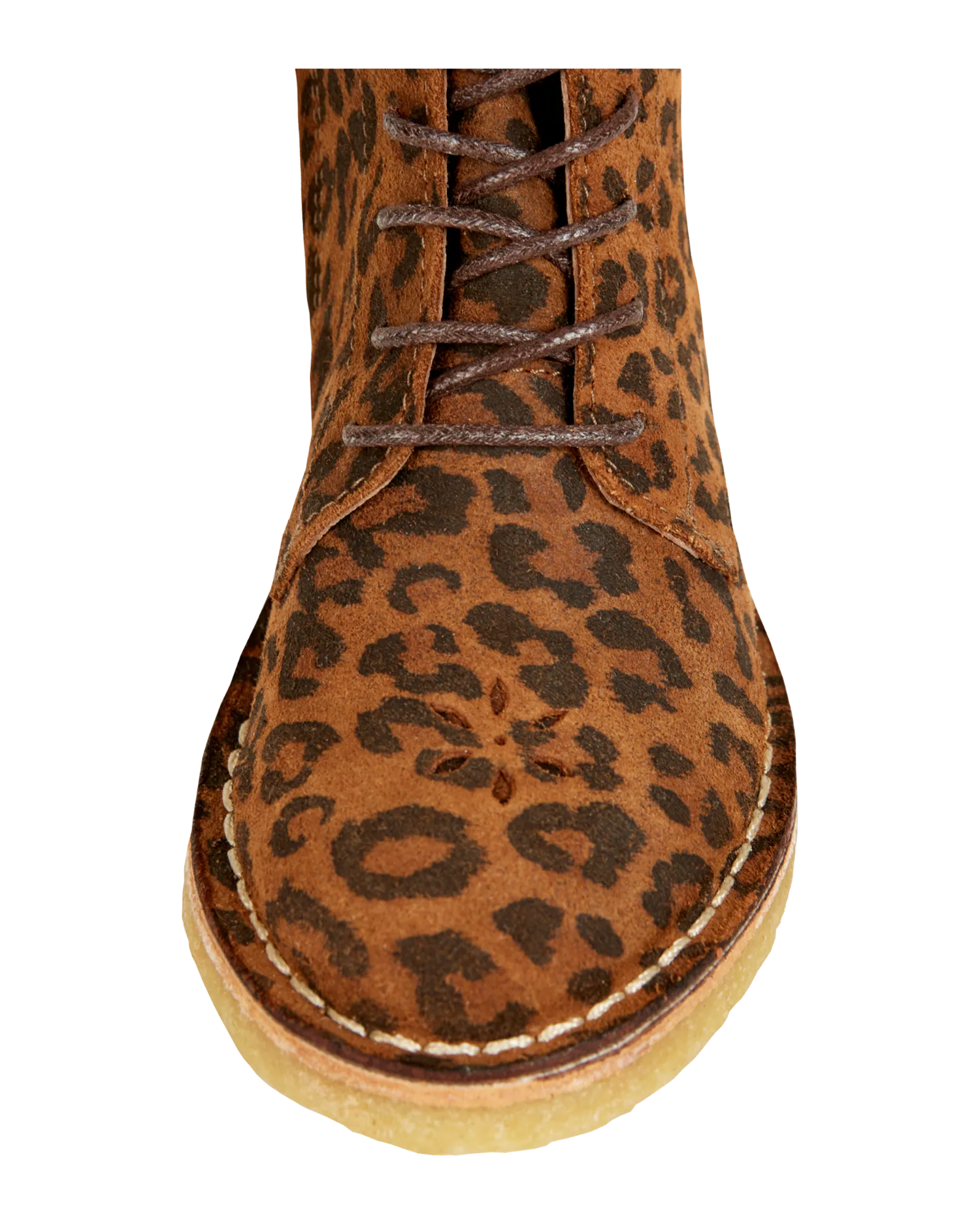 Emile et Ida YEMI7 snørestøvler leopard brun læder