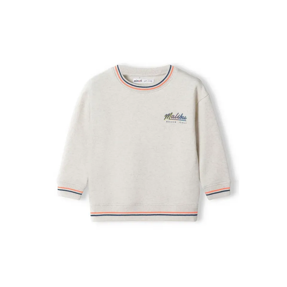 Minoti 38178 sweatshirt dreng beige Malibu bomuld