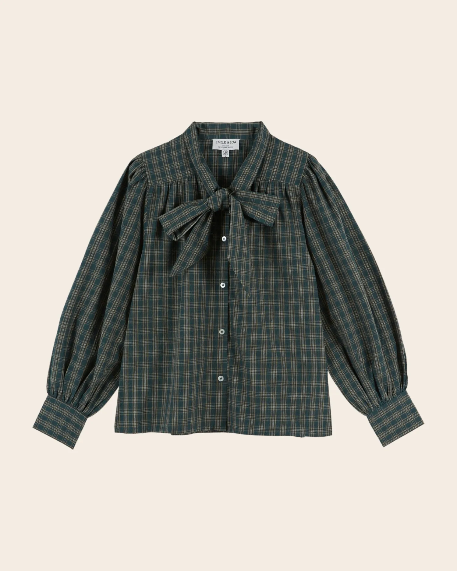 Emile et Ida Ediva bluse ternet grøn
