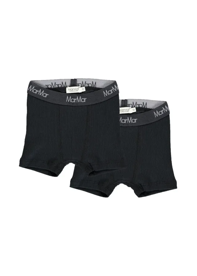 MarMar Boxers 2-pack underbukser Black økologisk