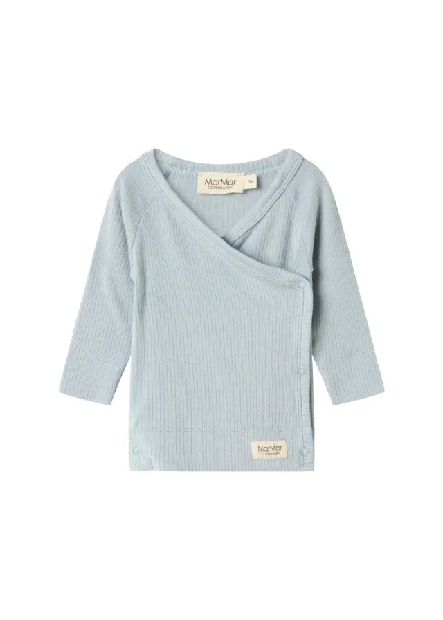 MarMar Copenhagen Tuti Wrap LS bluse blue stone modal