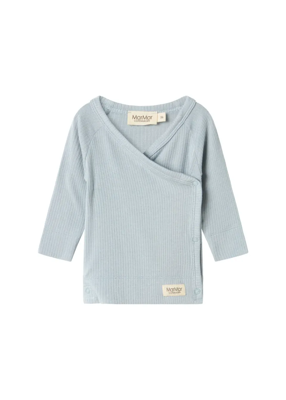 MarMar Copenhagen Tuti Wrap LS bluse blue stone modal