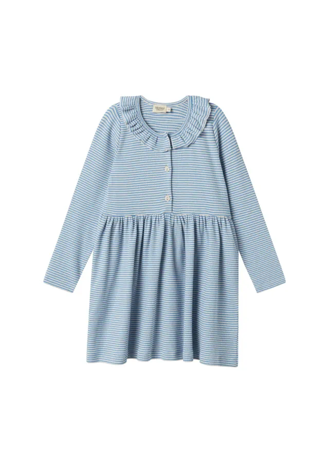 MarMar Dama LS Kjole Blue Stripe strækbar