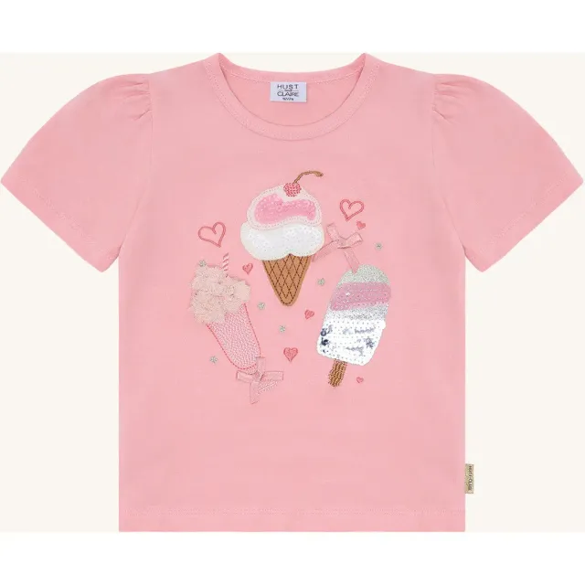Hust & Claire HCAlma Ice cream t-shirt shell bomuld