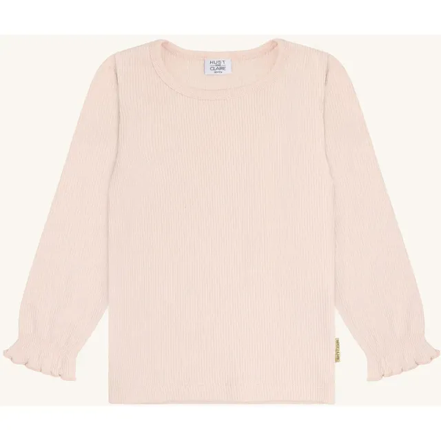 Hust & Claire Alma Solid langærmet T-shirt Quartz modal