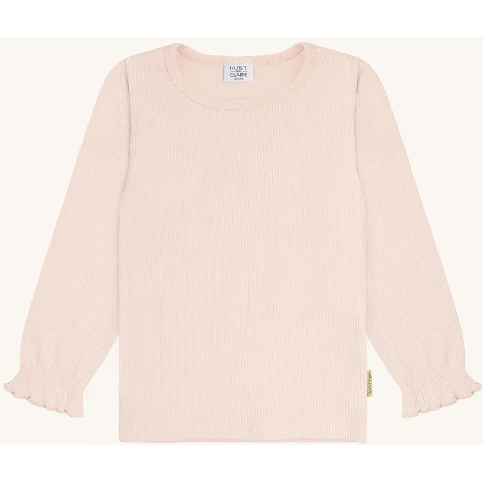 Hust & Claire Alma Solid langærmet T-shirt Quartz modal