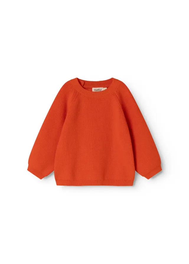 MarMar Torin B strikbluse Grapefruit bomuld