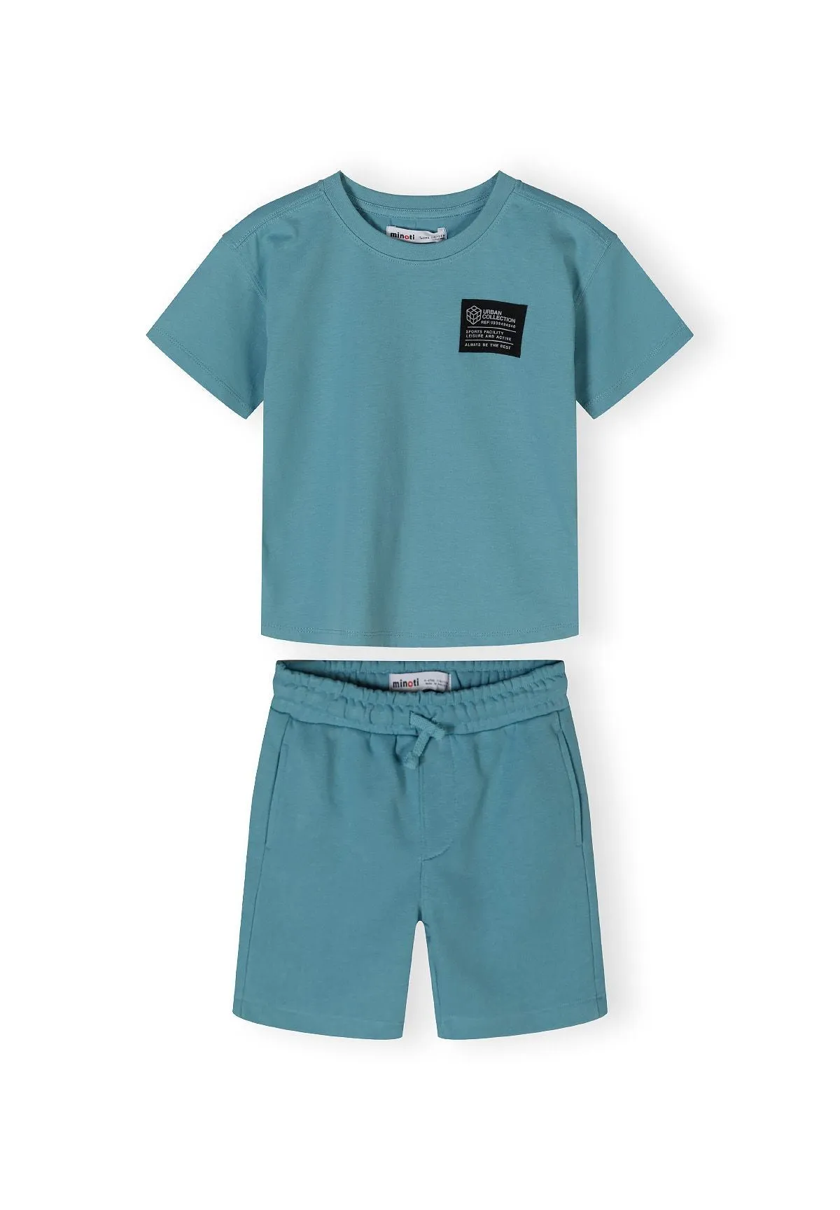 Minoti 42598 shorts sæt petrol bomuld str. 104-172