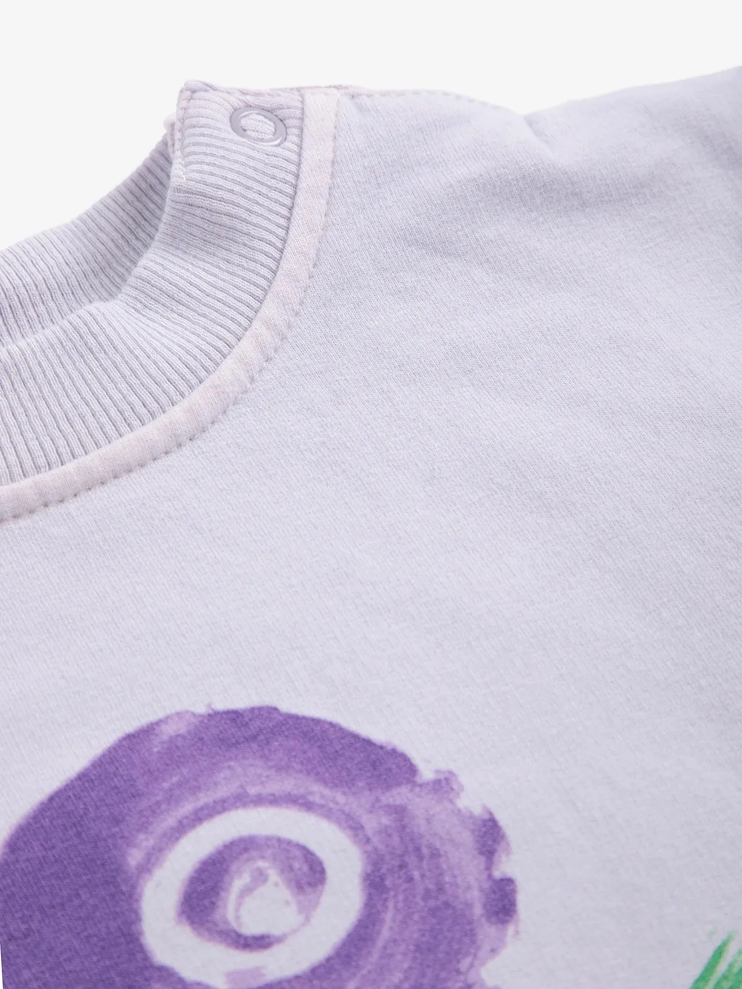 Bobo Choses Stamp Bloom fleece body lavendel 1M økologisk
