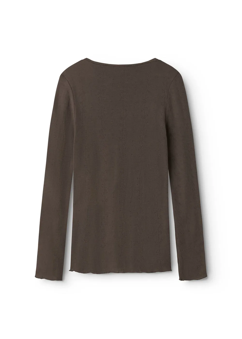 MarMar Tamra uld pointelle t-shirt Terre brun