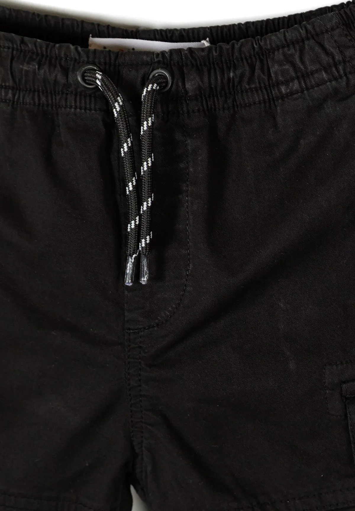 Minoti 44933 cargoshorts 2-pak sort elastiktalje