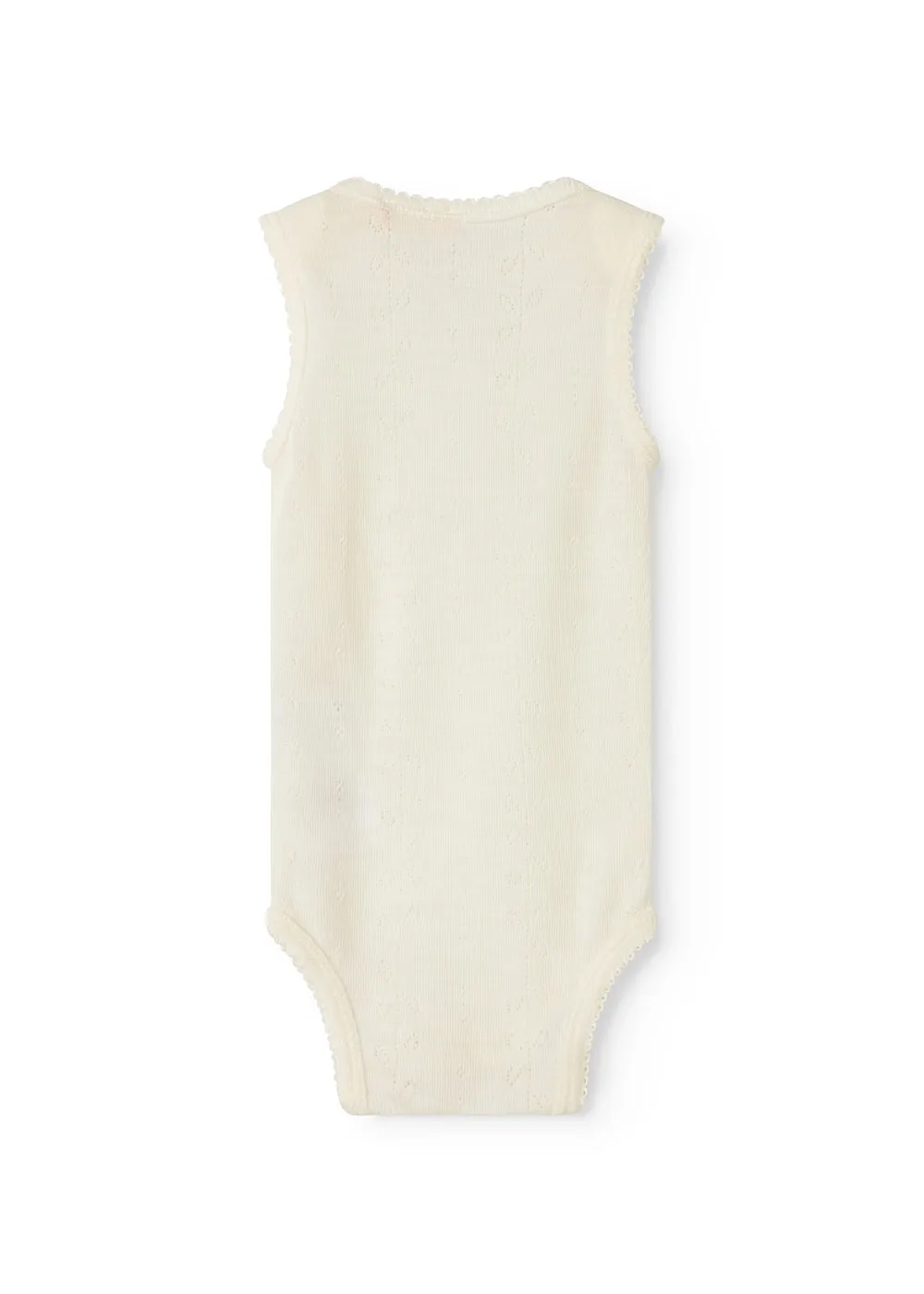 MarMar Wool Pointelle Bini bodystocking Natural uld