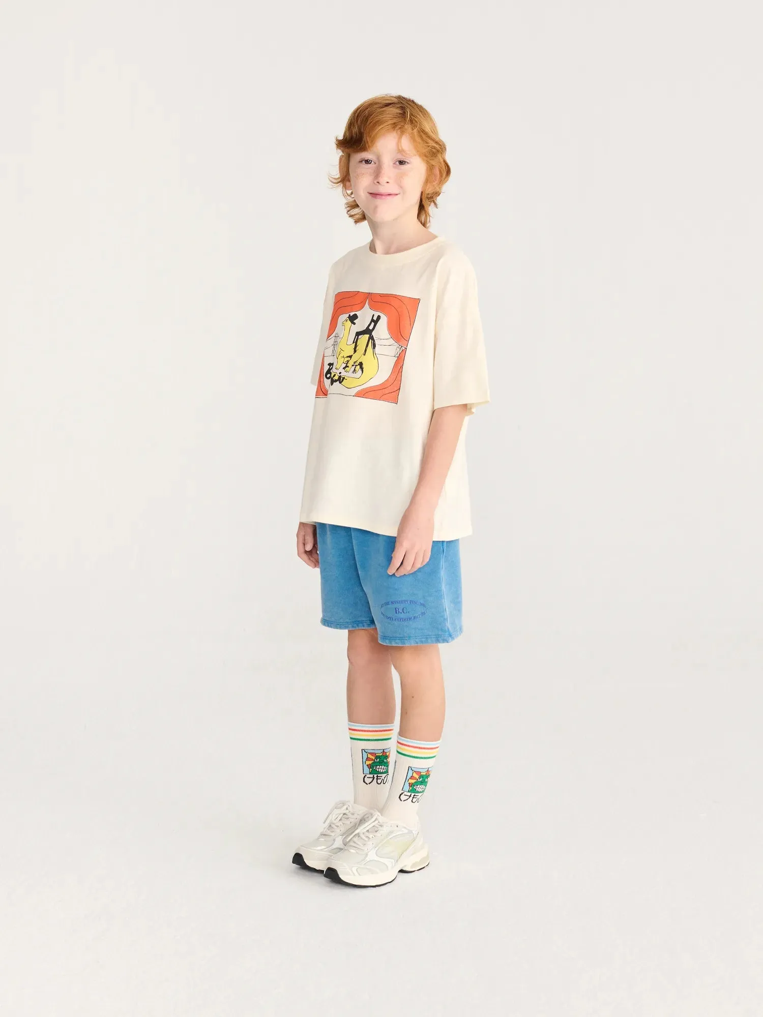 Bobo Choses Taxi Saurus T-shirt offwhite økologisk