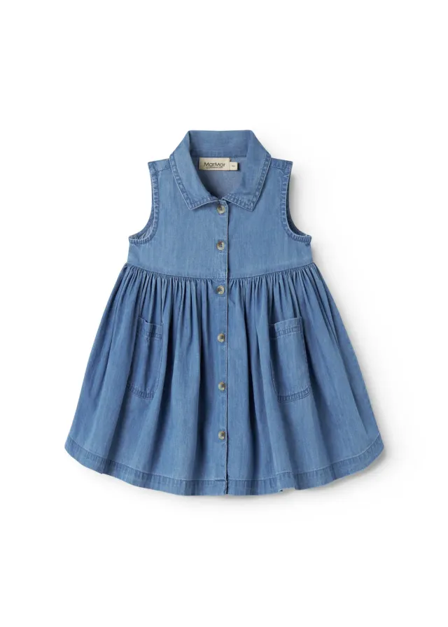 MarMar Danal kjole Blue Denim ærmeløs bomuld