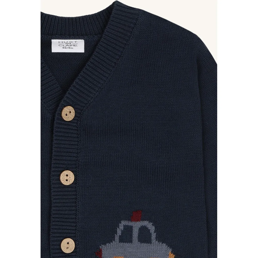 Hust & Claire HCCharli Police cardigan Blues bomuld