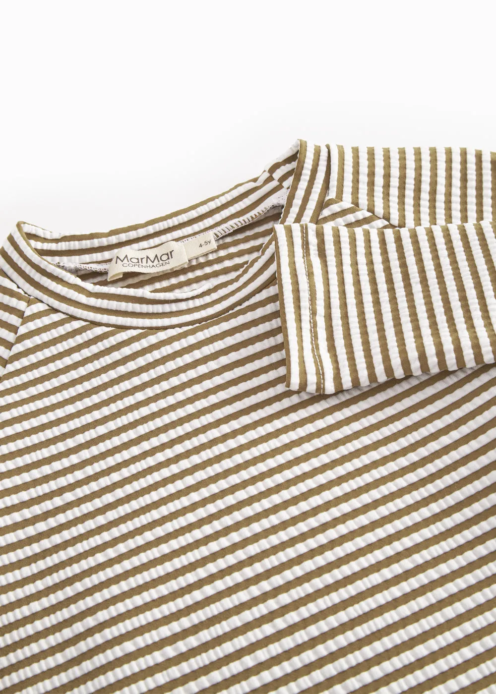 MarMar Swean Tee badetrøje Dark Bronze Stripe UPF 40+