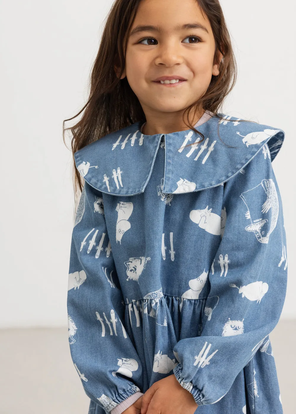 MarMar Dalva kjole Moomins denim langærmet