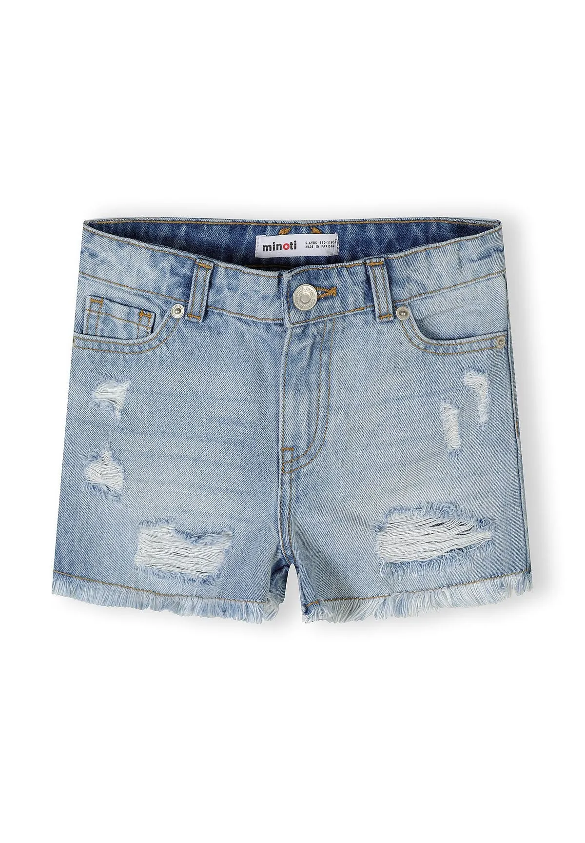 Minoti 44937 pige denimshorts 2-pak lyseblå