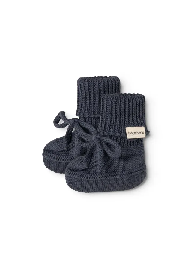 MarMar Abootie strikfutter Blue økologisk baby