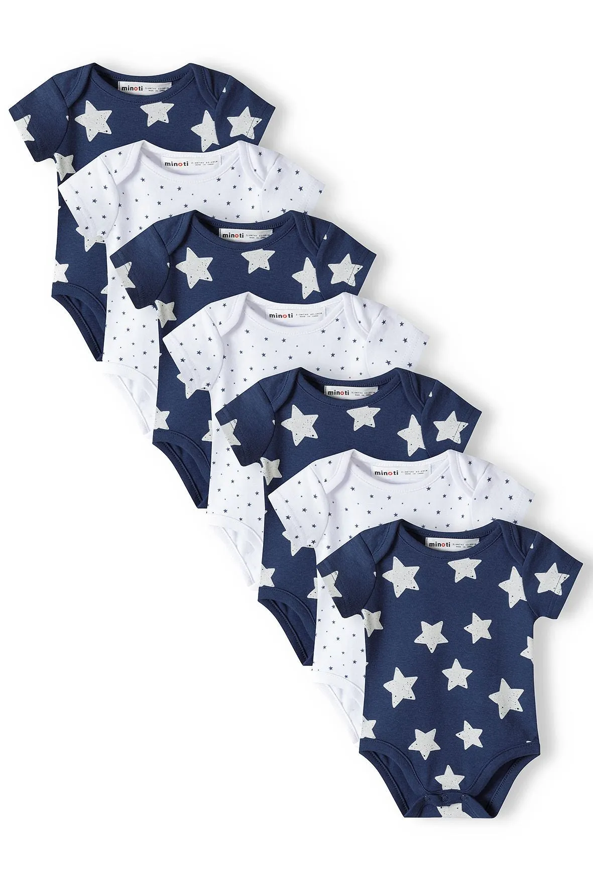 Minoti 38067 babybody marine stjerner 7-pak drenge