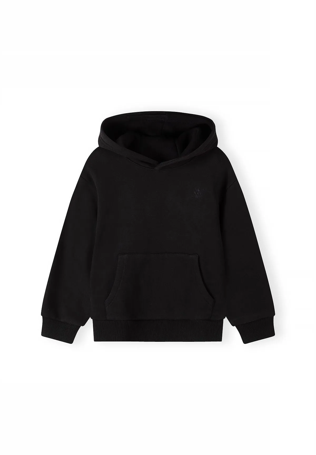 Minoti 45793 sweatsæt sort broderi slim