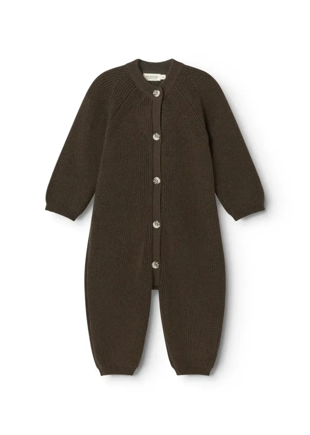 MarMar Robbie strikdragt Dark Roast varm uld