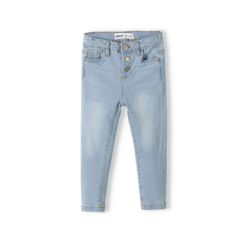 Minoti 38807 skinny jeans pige lyseblå bomuld