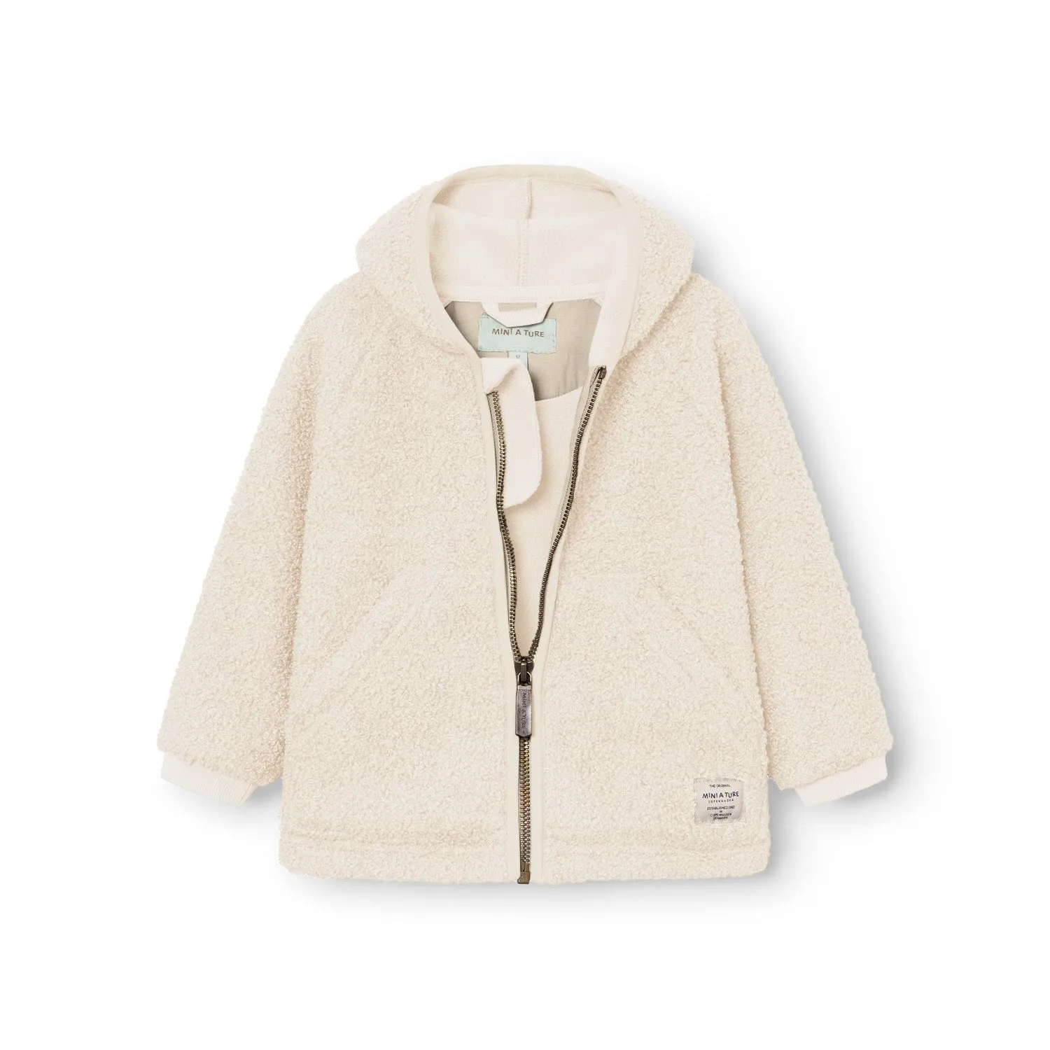 MINI A TURE Matliff teddyfleece jakke Angora cream genanvendt