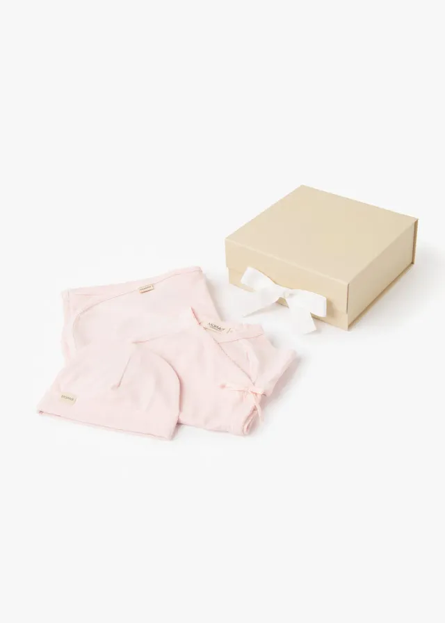 MarMar Gift Box Feet 3 Pcs gaveæske rosa 3 dele økologisk