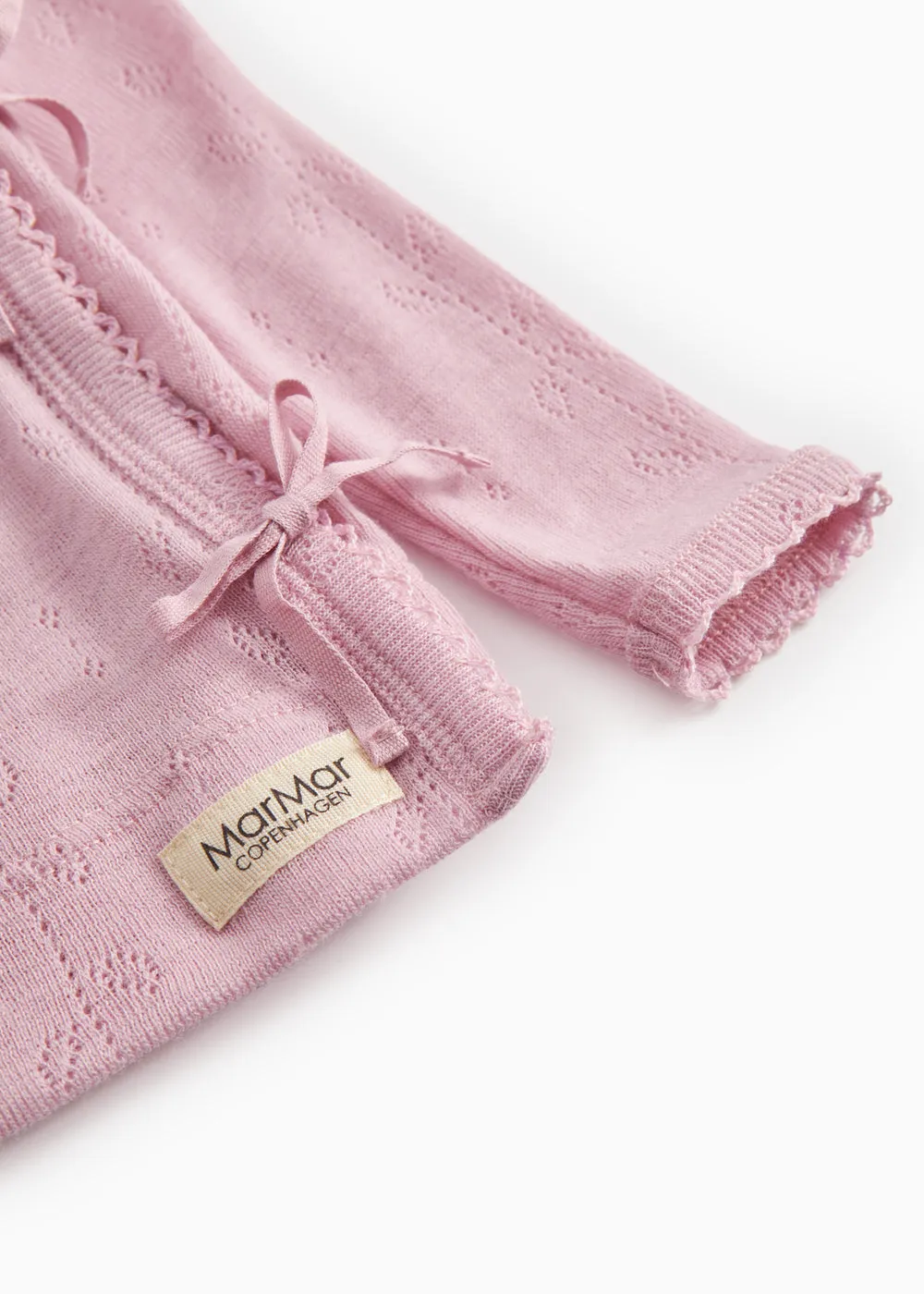 MarMar Tut Wrap LS slå-om bluse Soft Berry uld 0M-9M