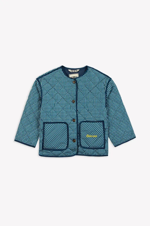 Bonton Pruneau Vichy jakke blå ternet