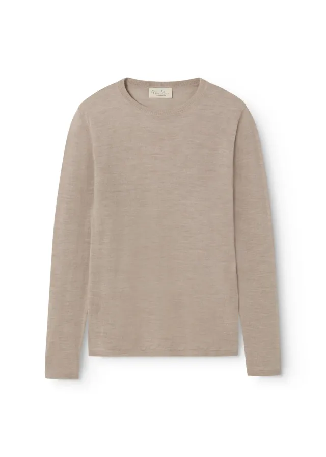 MarMar Tanne W Bluse Beige Melange merino