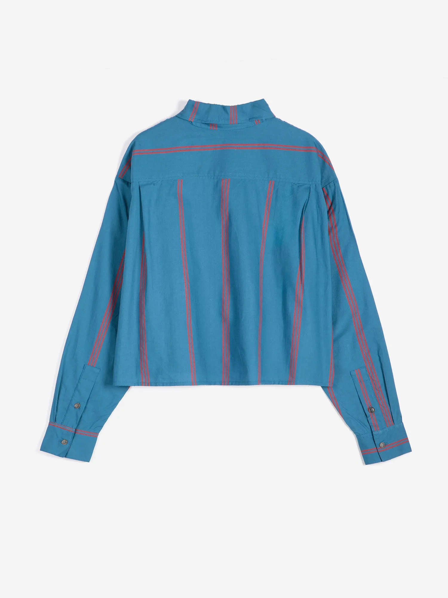Bobo Choses Triple Stripes poplinskjorte preussisk blå XS
