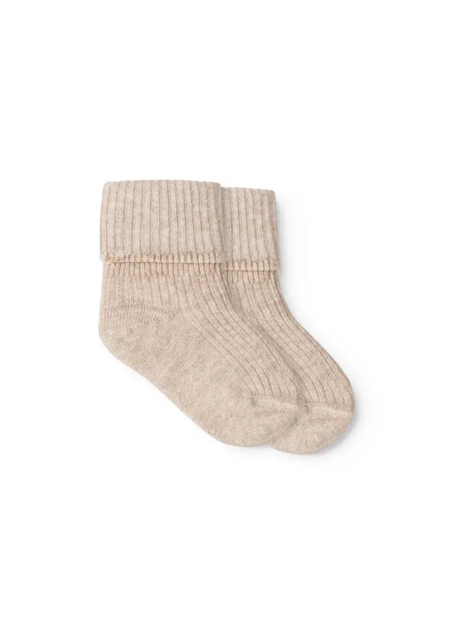 MarMar Newborn Socks strømper light beige 2-pak
