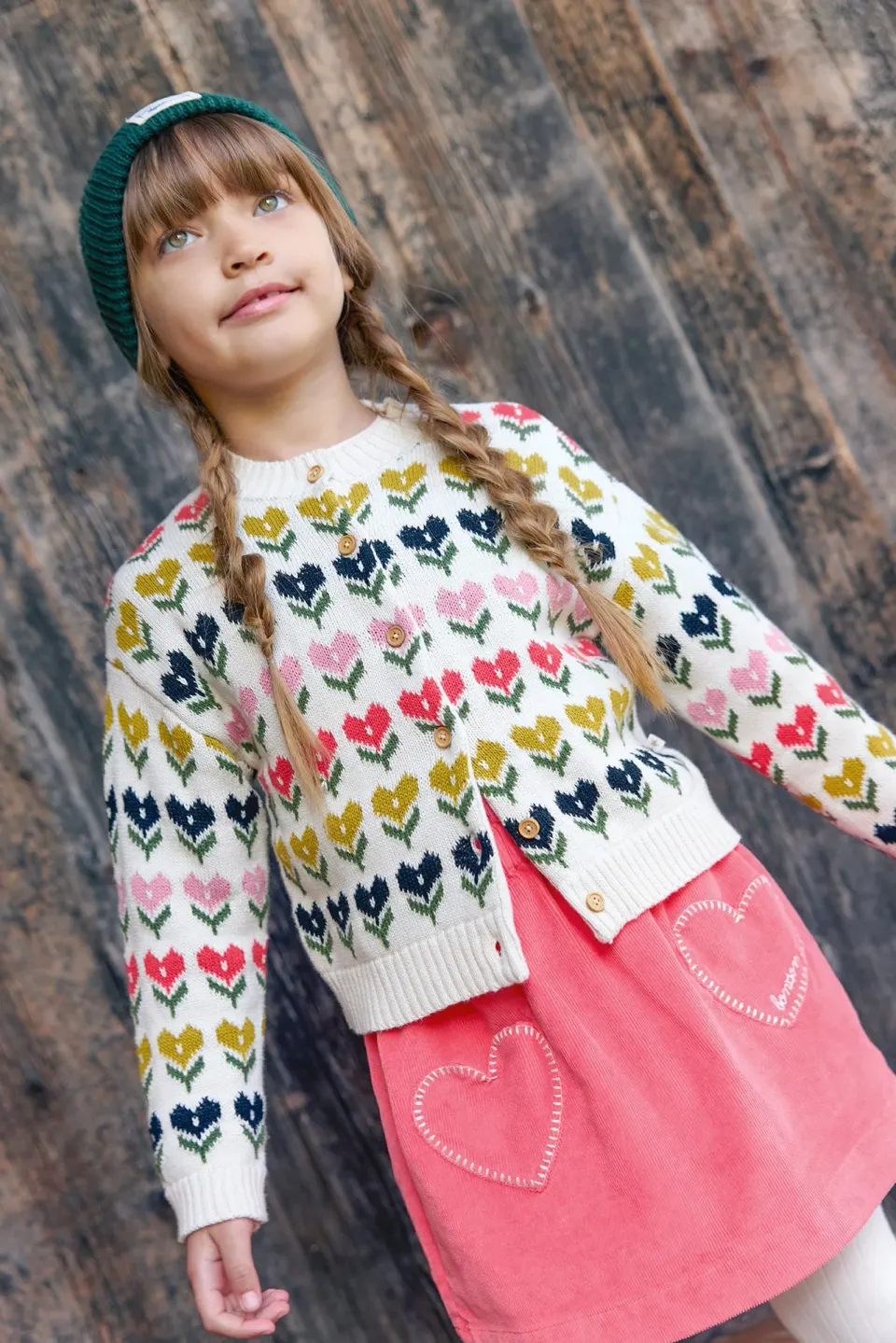 Bonton Maligne Mouton cardigan ecru bomuld