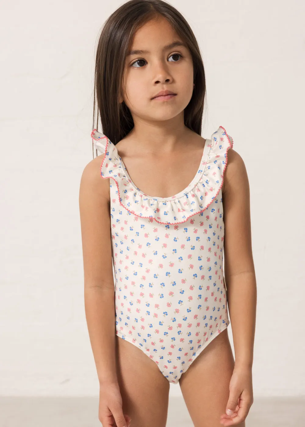 MarMar Swilla Bathing Suit badedragt Mini Flower med krave