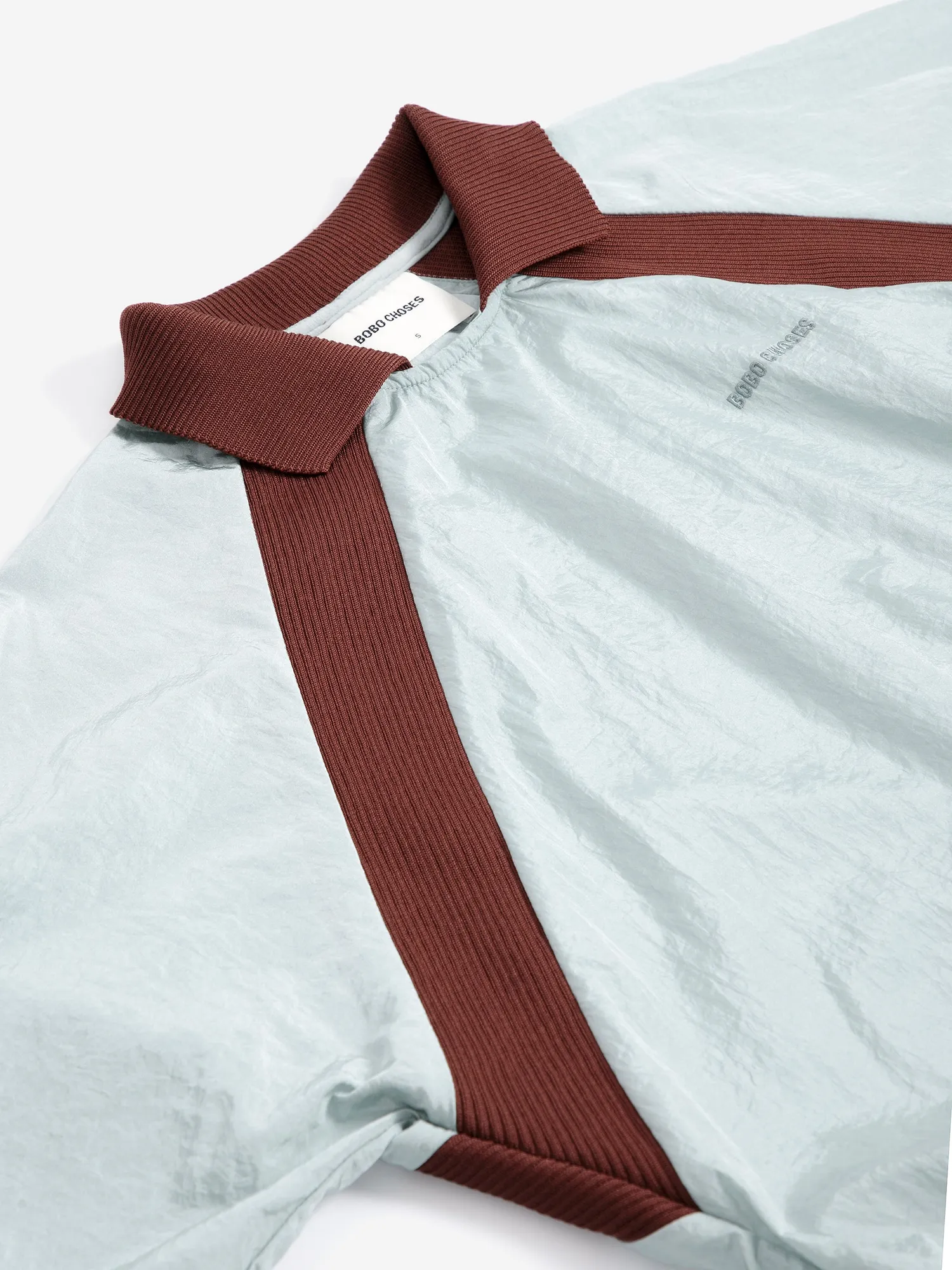 Bobo Choses Shinny nylon sweatshirt lyseblå