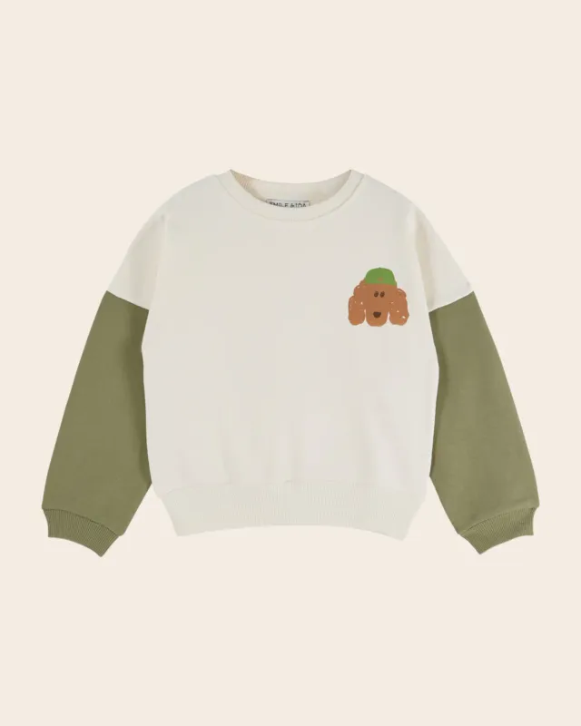 Emile et Ida Chien sweatshirt tofarvet bomuld