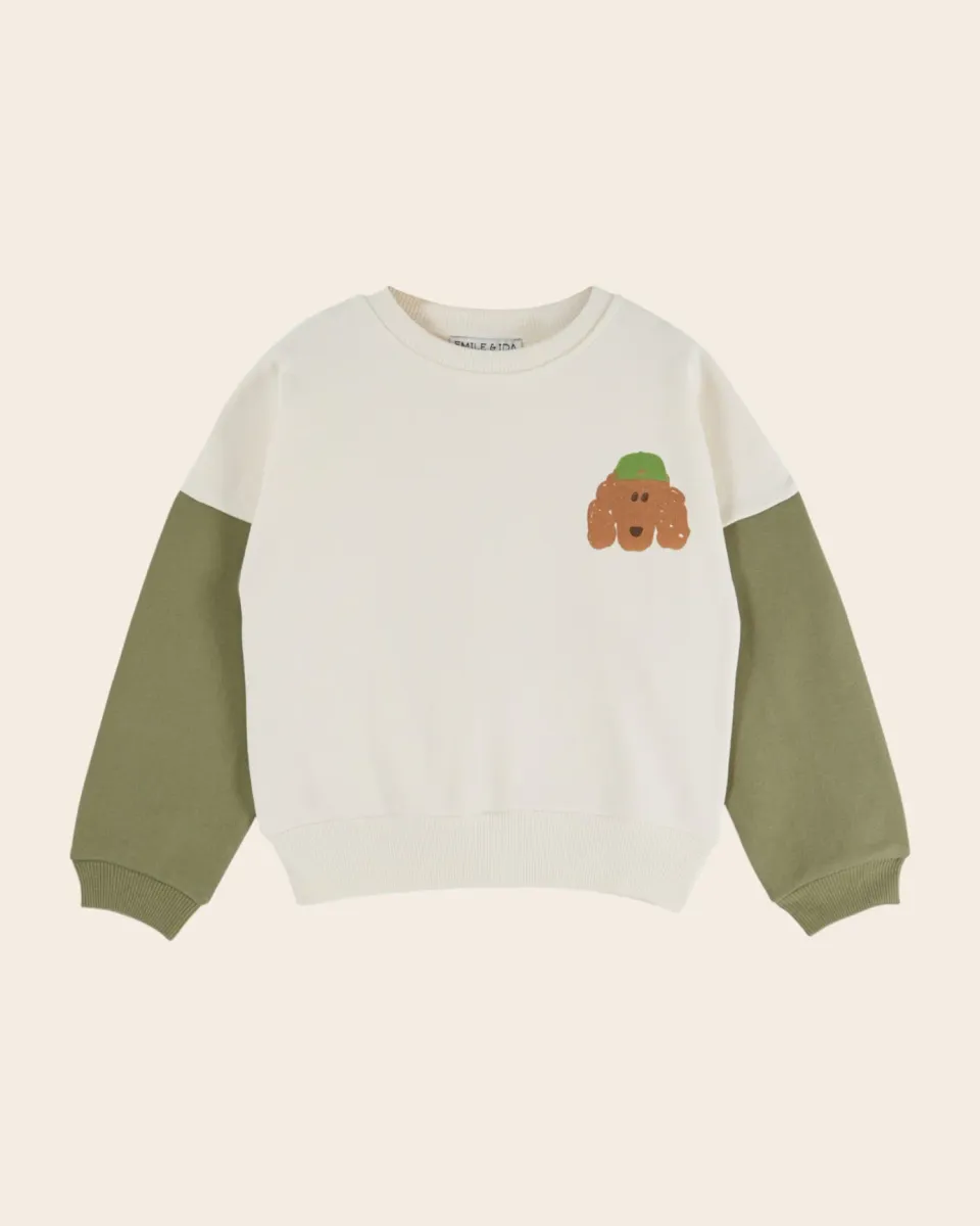 Emile et Ida Chien sweatshirt tofarvet bomuld