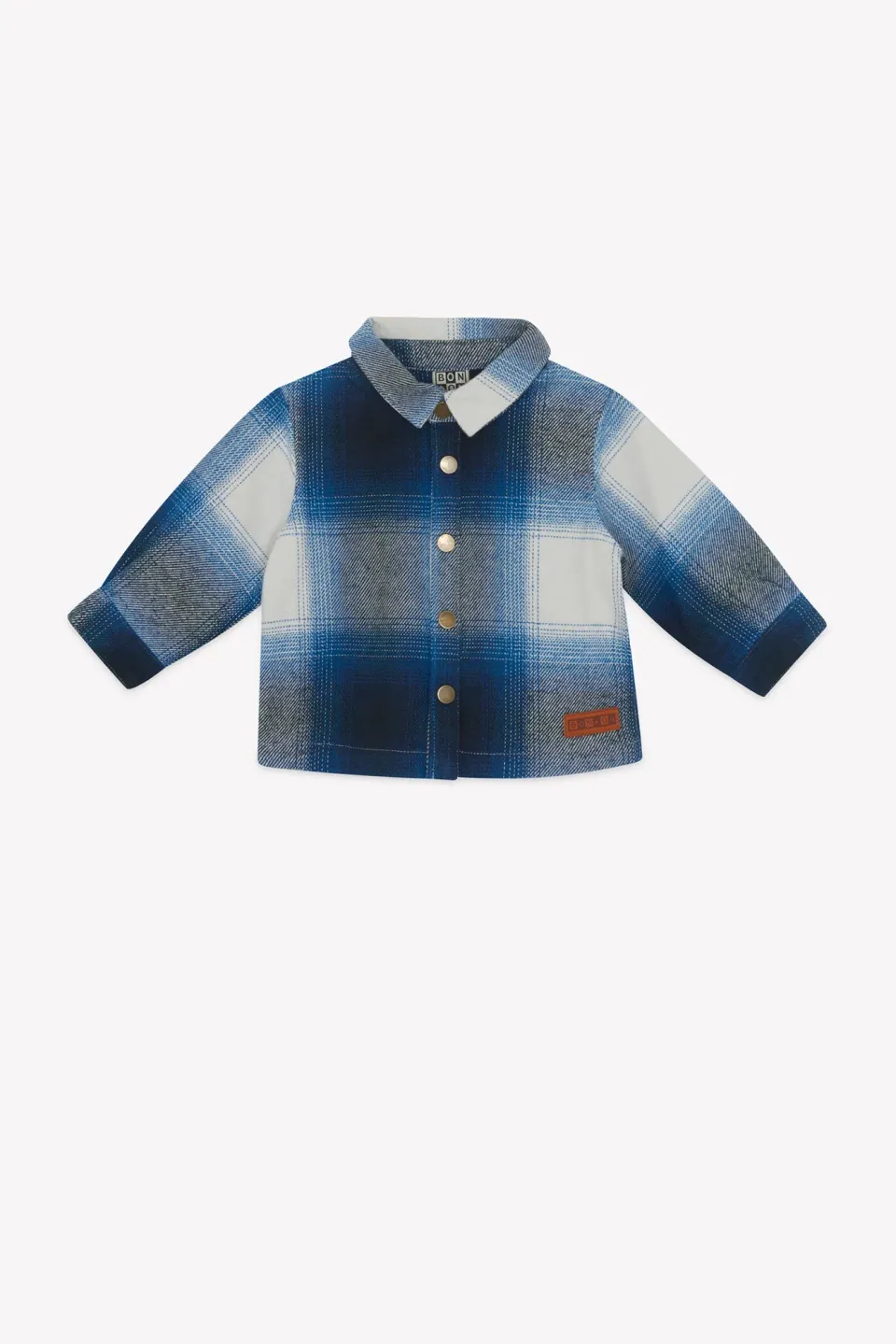 Bonton Marseille Bleu Nordic skjorte ternet bomuld